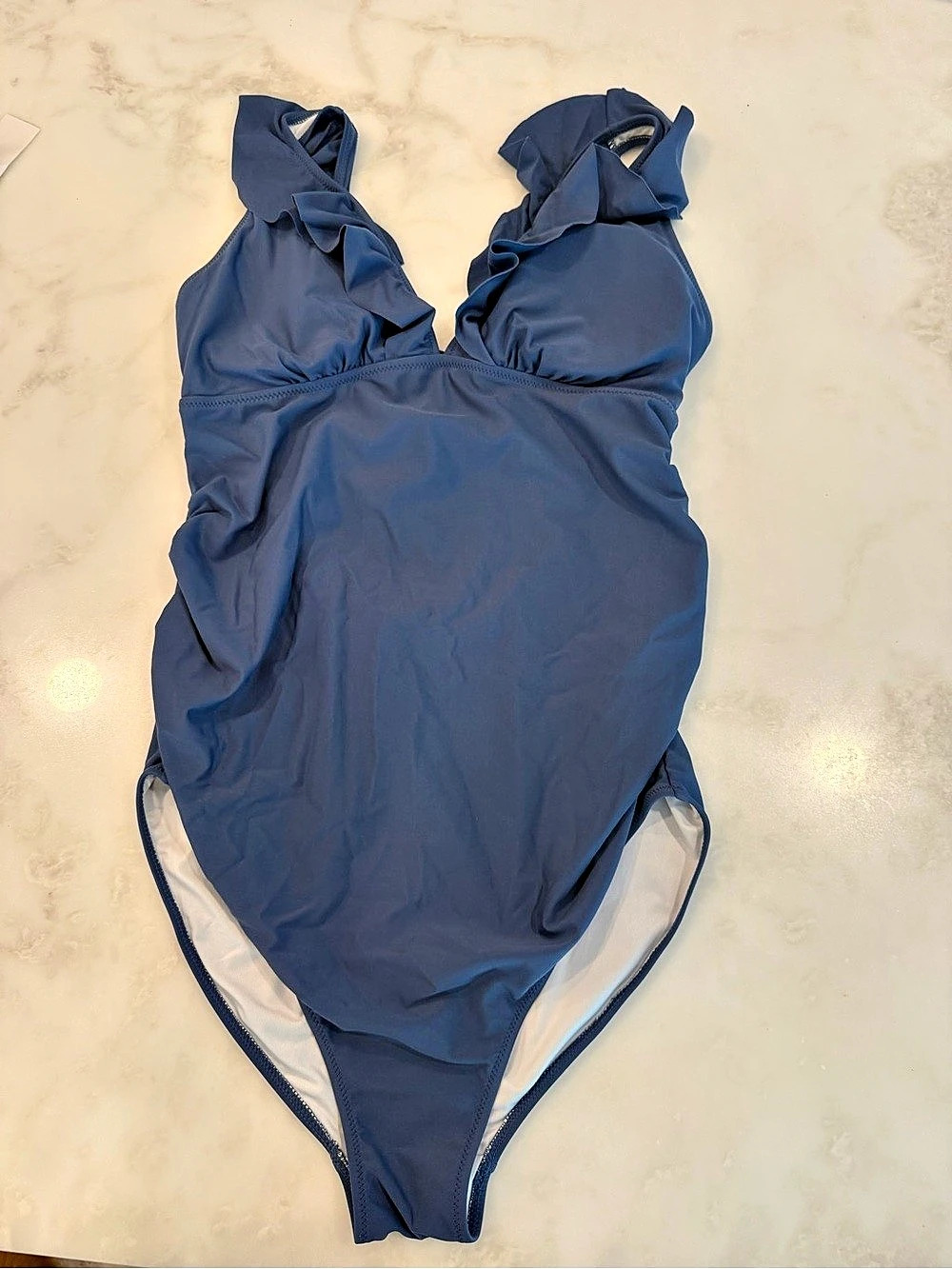 Maternity Blue One-Piece Swimsuit Like New